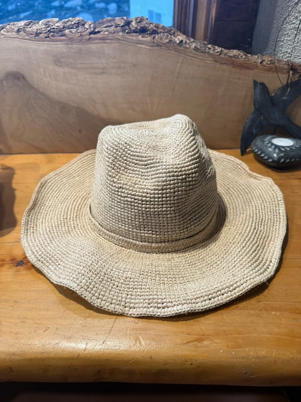 Janessa Leone packable Sacha Hat in Natural never worn - Picture 5 of 13